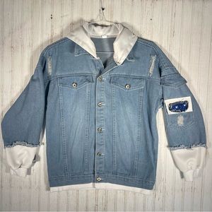 Not Fast Jeans denim hoodie Medium